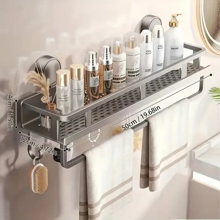 Étagère de douche robuste anti-rouille 1 pièce sans perçage