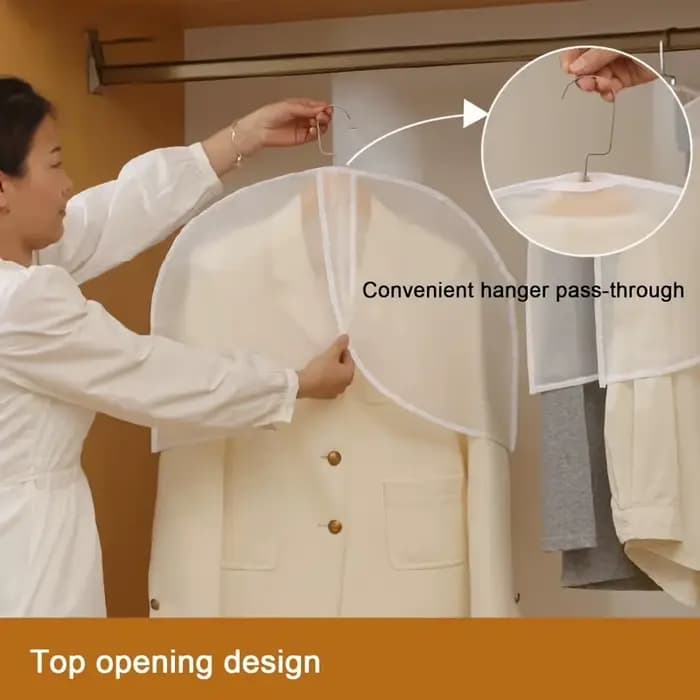 Housse de protection transparente imperméable pour vêtements