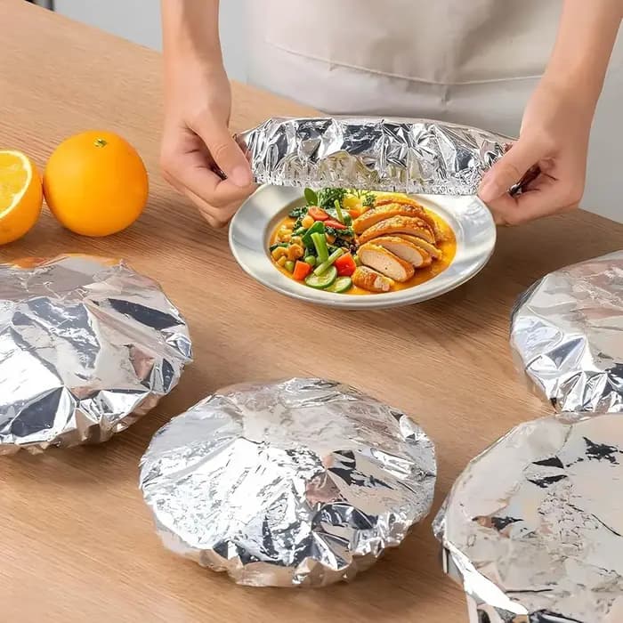 Couvre-plats réutilisables écologiques en aluminium, durables et isolants, pour bols, plats, rangement de cuisine et cuisson quotidienne