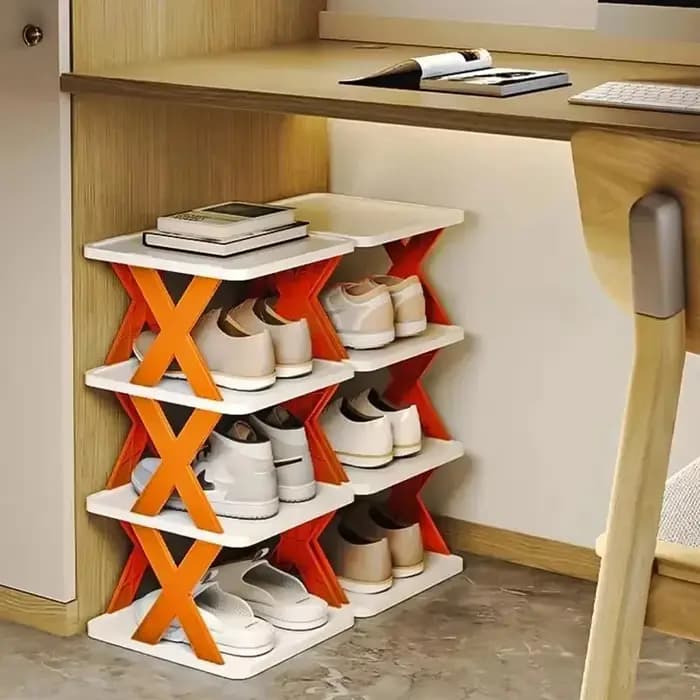 1Pc nouveau étagère à chaussures multicouche ménage empilable armoire