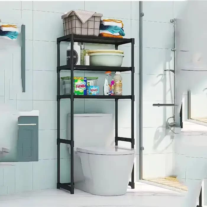 Étagère gain de place pour salle de bain au-dessus de la machine à laver