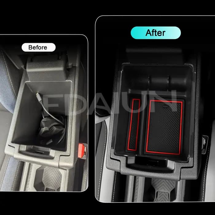 Pour Dacia Duster 3 2024 2025 2026 Console centrale de voiture accoudoir boîte de rangement organisateur Auto
