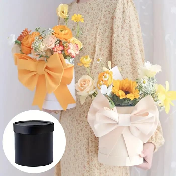 Boîte à Fleurs Ronde Portable pour ixde Mariage