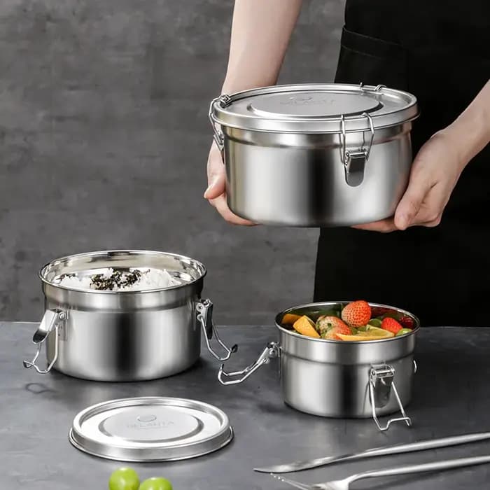 Boîte à lunch thermique en acier inoxydable pour micro-ondes