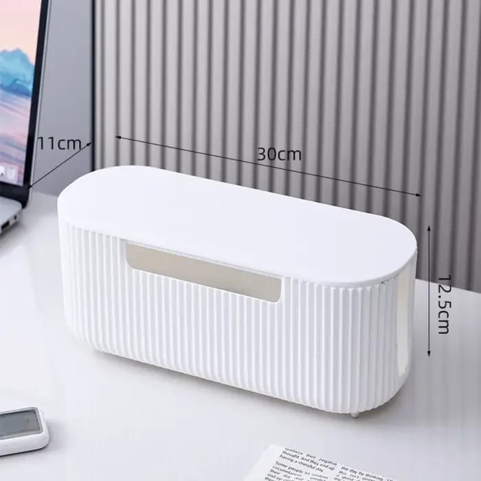 Boîte de rangement de câbles de bureau de qualité avec couvercle, boîte de rangement anti-poussière