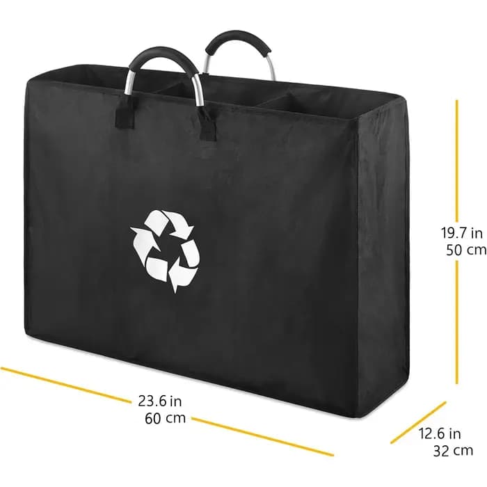 Panier à linge à 3 compartiments en bouteilles recyclées •