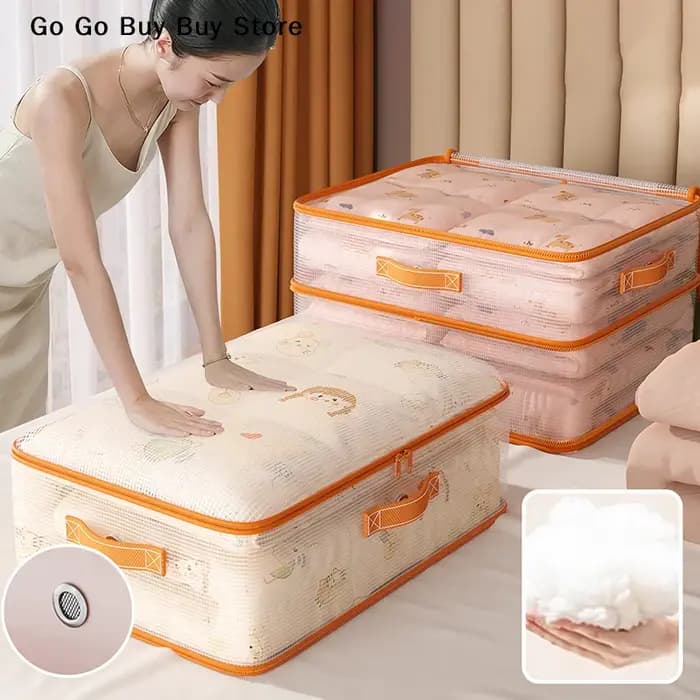 Sacs de rangement pliables transparents pour draps