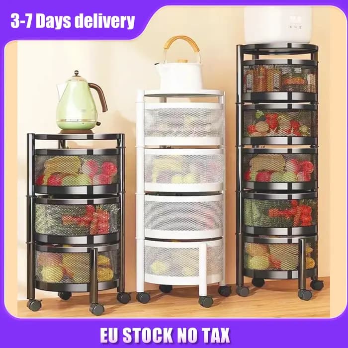 Supports de cuisine étagère à légumes multifonctionnelle Fruits support de rangement rotatif panier sol multicouche
