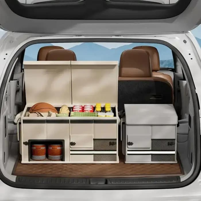 Boîte de rangement pour coffre de voiture de grande capacité