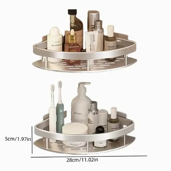 Support de rangement mural en aluminium pour salle de bain