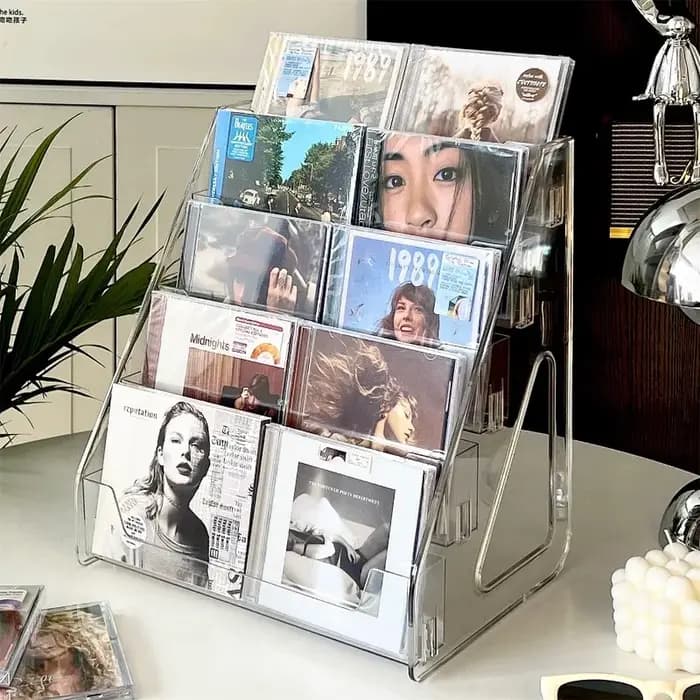 Vitrine de CD, présentoir de disques en acrylique pour la maison