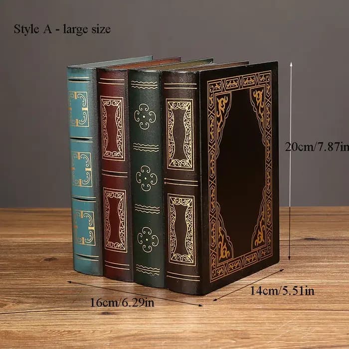 Boîte de faux livres, livre de Simulation Vintage pour porte-bijoux
