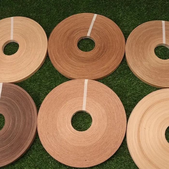 Bande de placage en bois naturel de 0,5 mm, 50 mètres/lot, chêne rouge, noyer noir Sabri, placage en