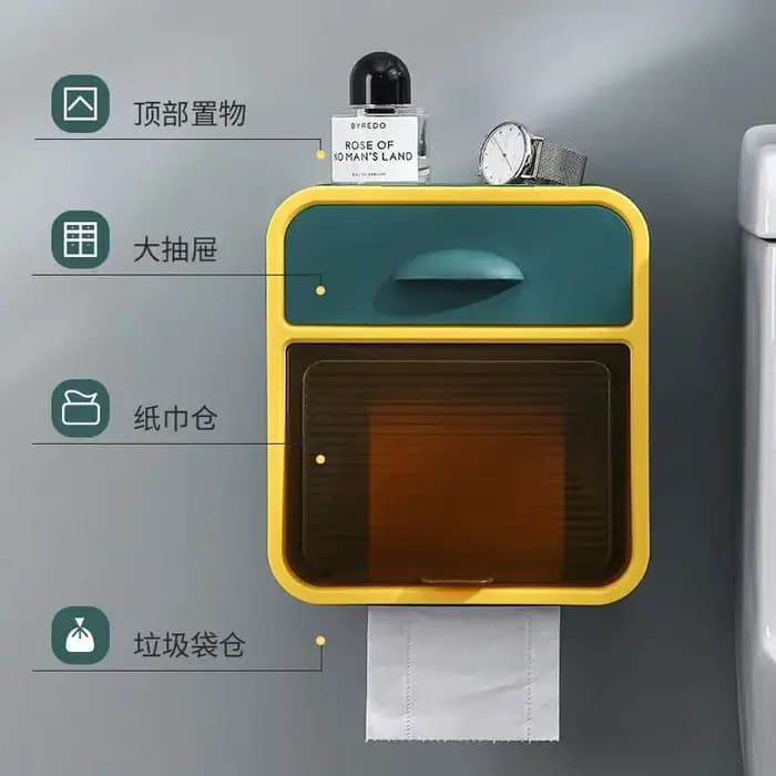 Boîte à mouchoirs de toilette murale
