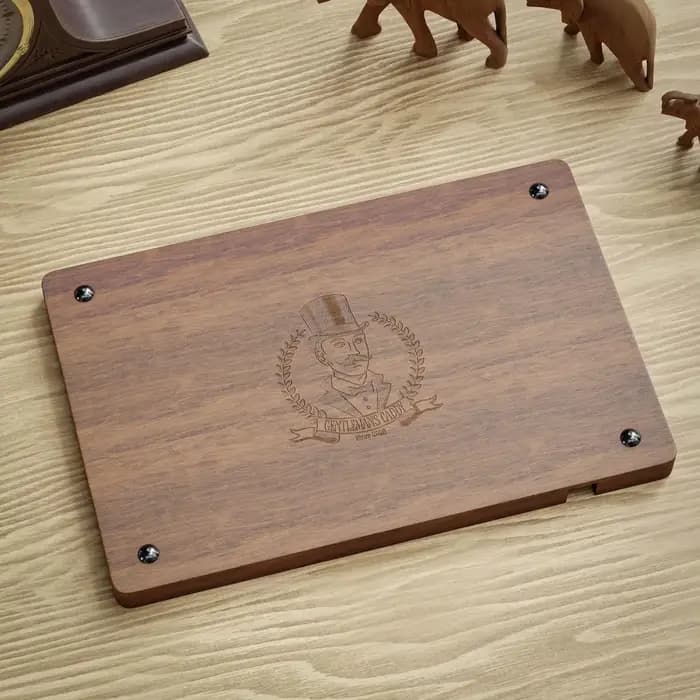 Boîte de rangement de bureau en bois