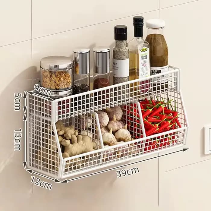 Étagère de rangement de cuisine à trois compartiments