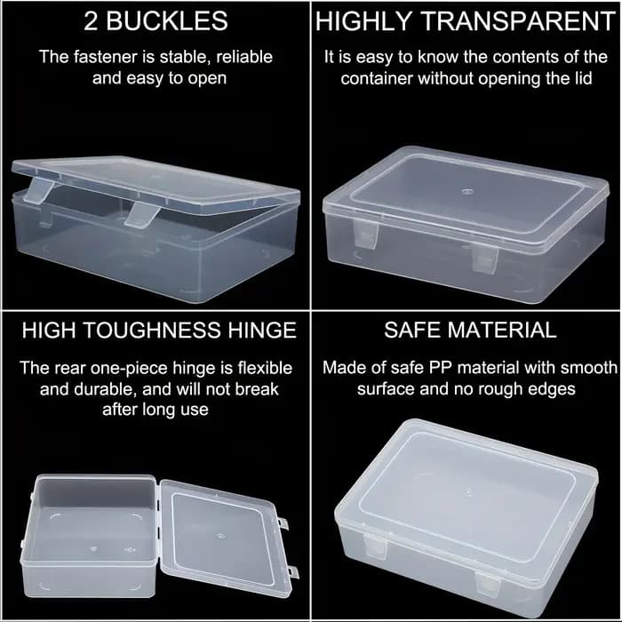 1 boîte de rangement en plastique mini avec couvercle