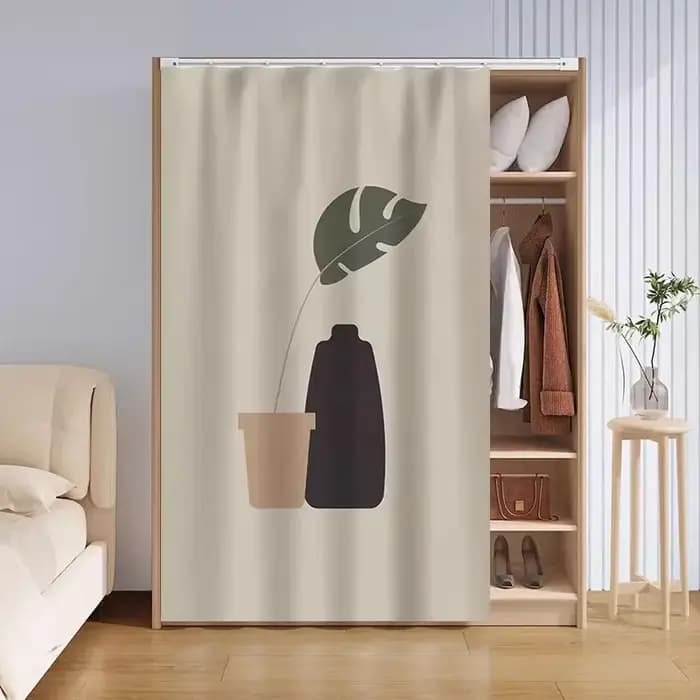 Rideau d'armoire, rideau de porte coulissante