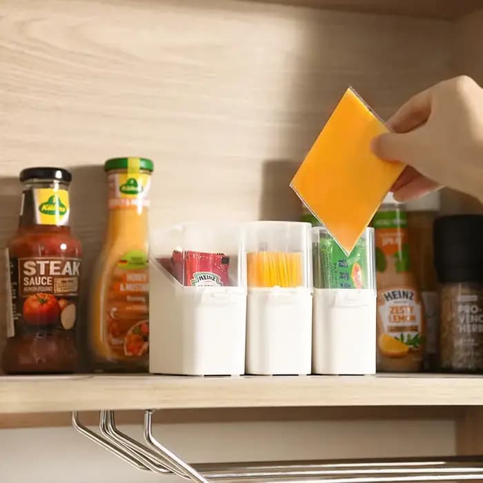 Houseeker-Boîte de rangement transparente pour sachets de thé