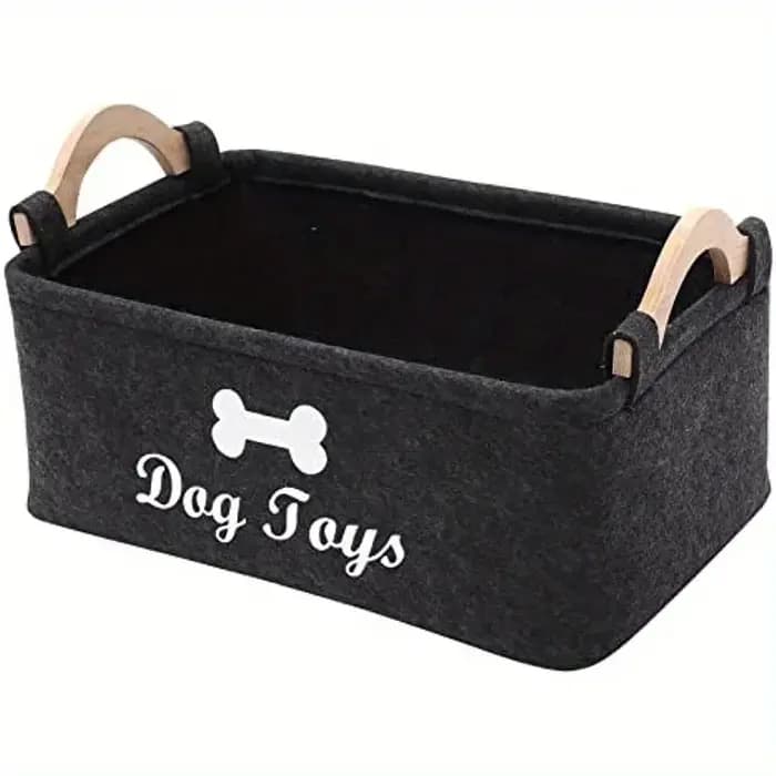 Boîte à jouets en feutre pour animaux de compagnie, boîte à jouets pour chien, boîte de panier de ra