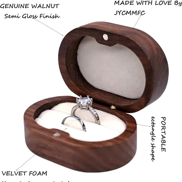 Proposition fiançailles jour de mariage bagues boîte en bois Simple porte-anneau
