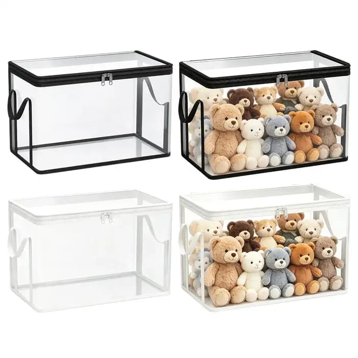 2 boîtes de rangement pour jouets en PVC pliables de 38x24x32 cm