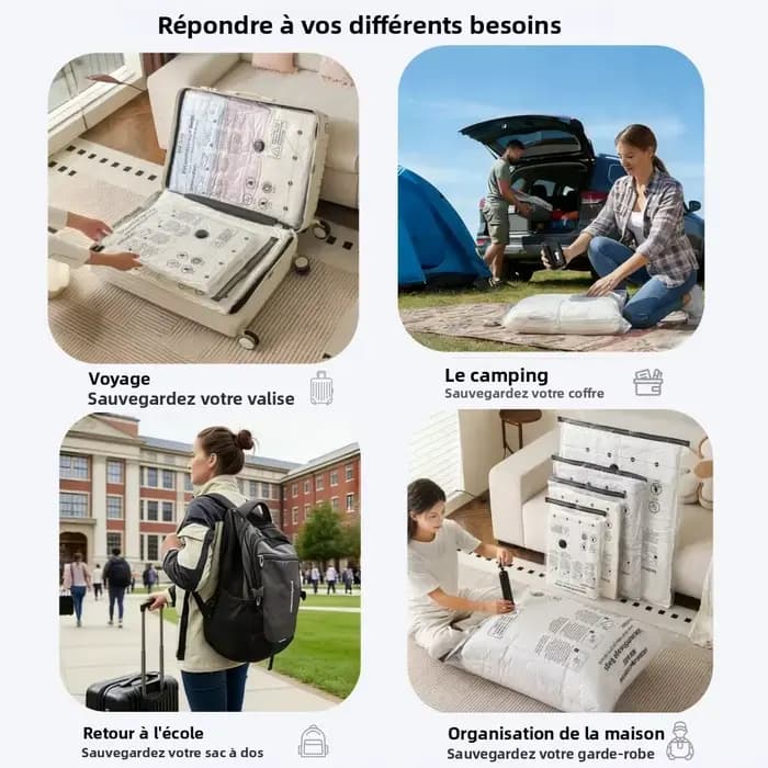 Sacs de rangement sous vide pour vêtements