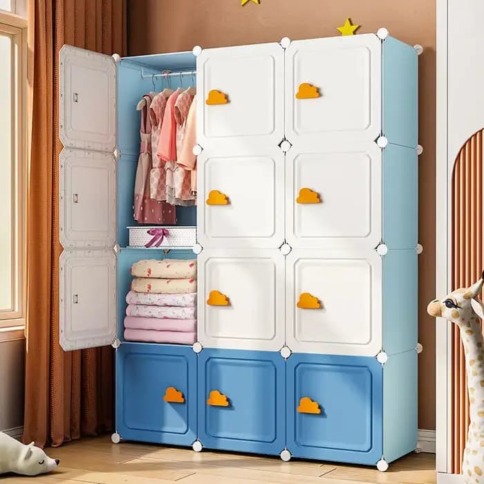 Armoire De ménage chambre meubles organisateur support armoires en plastique pliable enfants casier organisateur De Zapatos