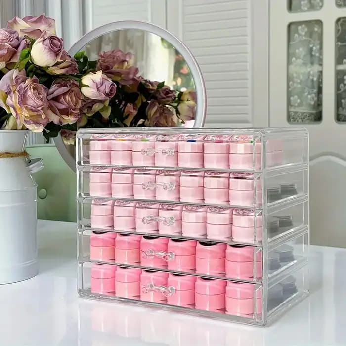1 pièce, boîte de rangement pour vernis à ongles