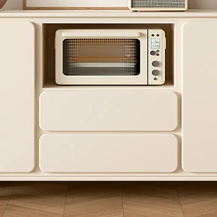 Armoires de salon blanches mignonnes avec tiroirs à étagères ouvertes
