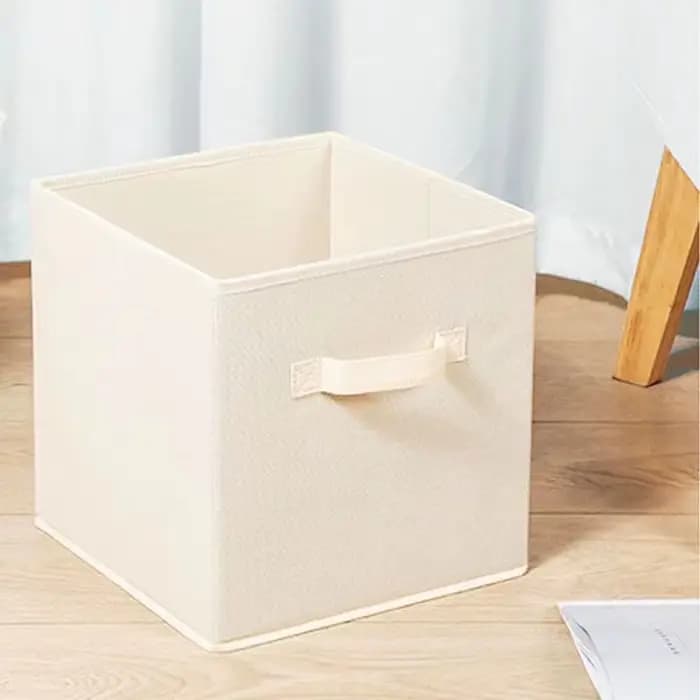 Boîte de rangement pliable en tissu non tissé Cube
