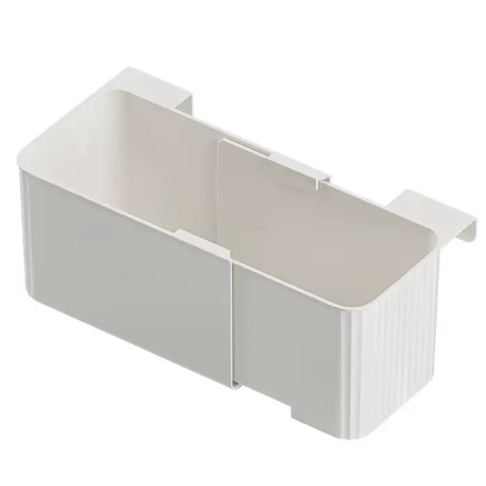 Panier de rangement transparent/blanc pour porte d'armoire, rétractable, suspendu/autonome, organisa