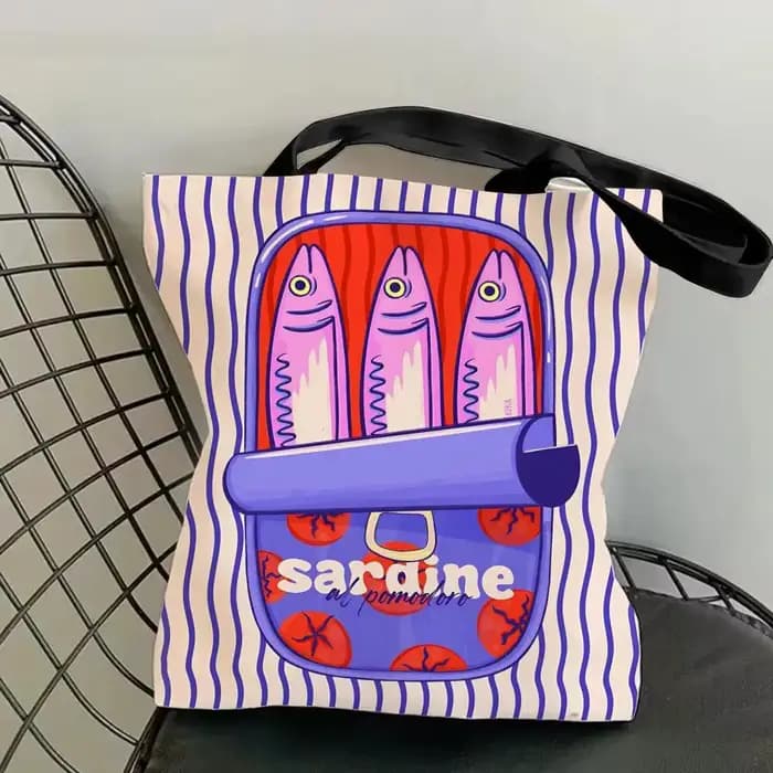 Sacs de rangement pour boîtes de conserve de sardines Coastal Charm, sacs fourre-tout à bandoulière