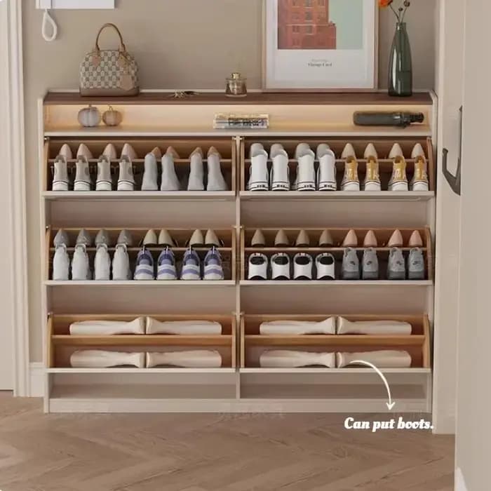 Meuble à chaussures en bois moderne pour chambre et entrée