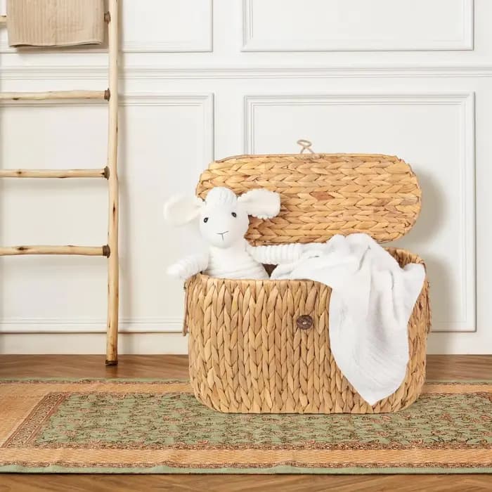 Panier de rangement en osier tricoté pour la maison