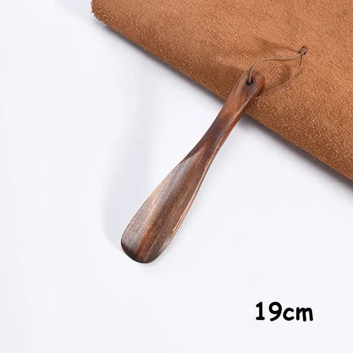 1 pièce de chausse-pied en bois, bord lisse et poignée ergonomique, aide à l'enfilage des chaussures