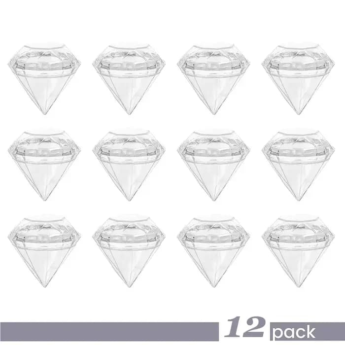 Boîtes à Bonbons Transparentes en Forme de Diamant