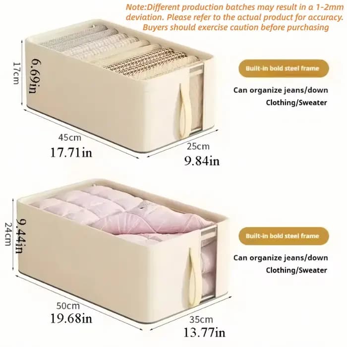 Boîte de rangement grande capacité 45x25/50x35cm