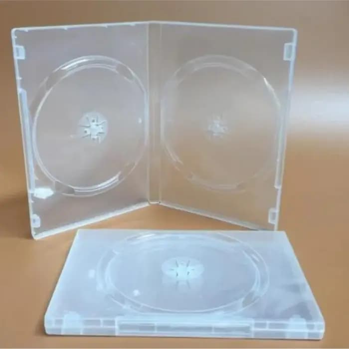Boîte de rangement en plastique pour DVD, deux pièces, pour disque