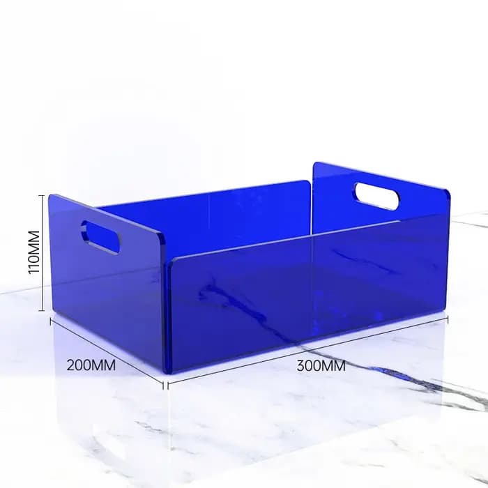 Bacs de rangement en acrylique transparent