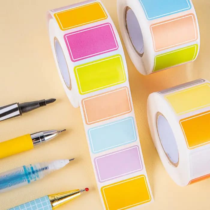 Étiquettes autocollantes colorées pour boîtes de déménagement