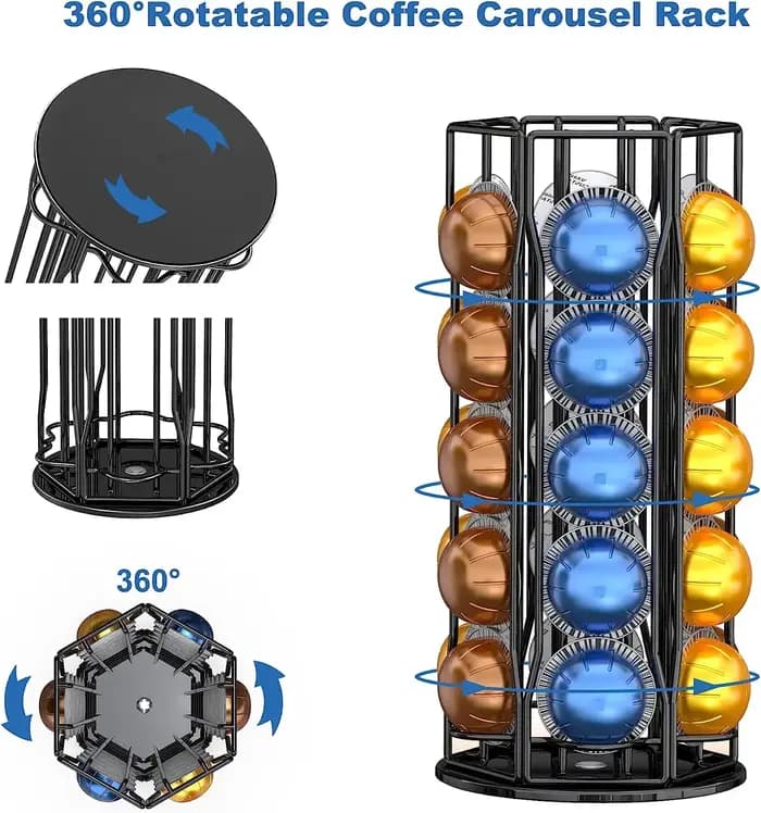 Costume pour Vertuo porte-dosette tiroir café dosette organisateur stockage pour Vertuoline Capsules support plateau en verre Dolce Gusto 40 dosettes
