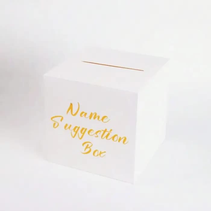 Boîte à cartes élégante en carton blanc et noir pour mariage