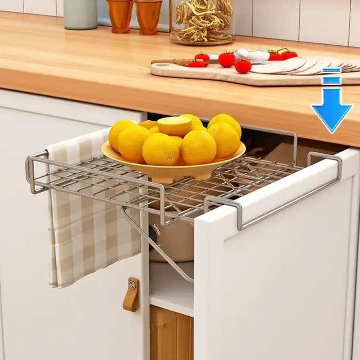 Étagère de rangement pliable en acier inoxydable