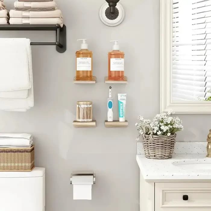 Paquet de 4 petites étagères flottantes pour mur