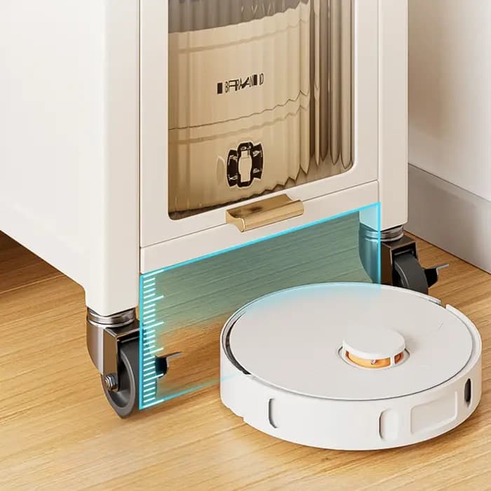 Support de rangement sur espace étroit sur pied