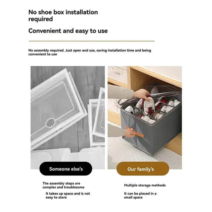 Hlzs-solution de rangement de chaussures pour placard-paquet de 2 organisateurs