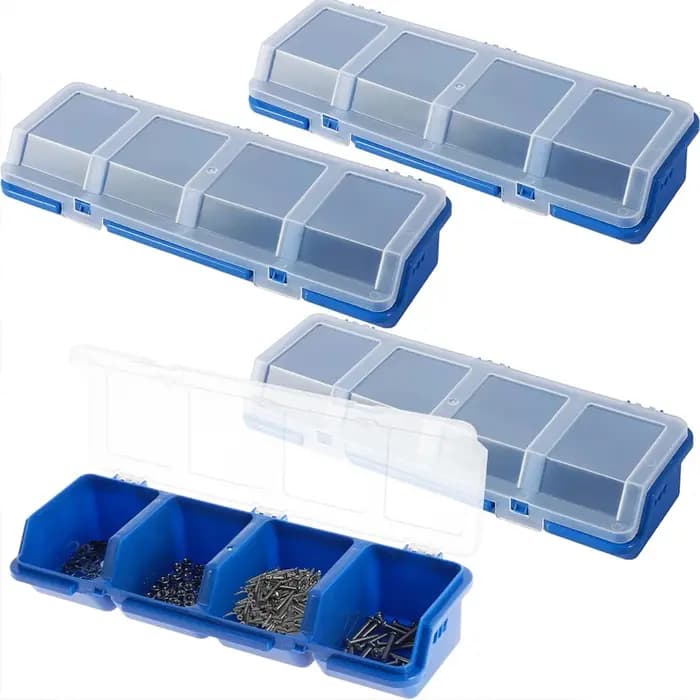Boîtes de rangement en plastique à compartiments