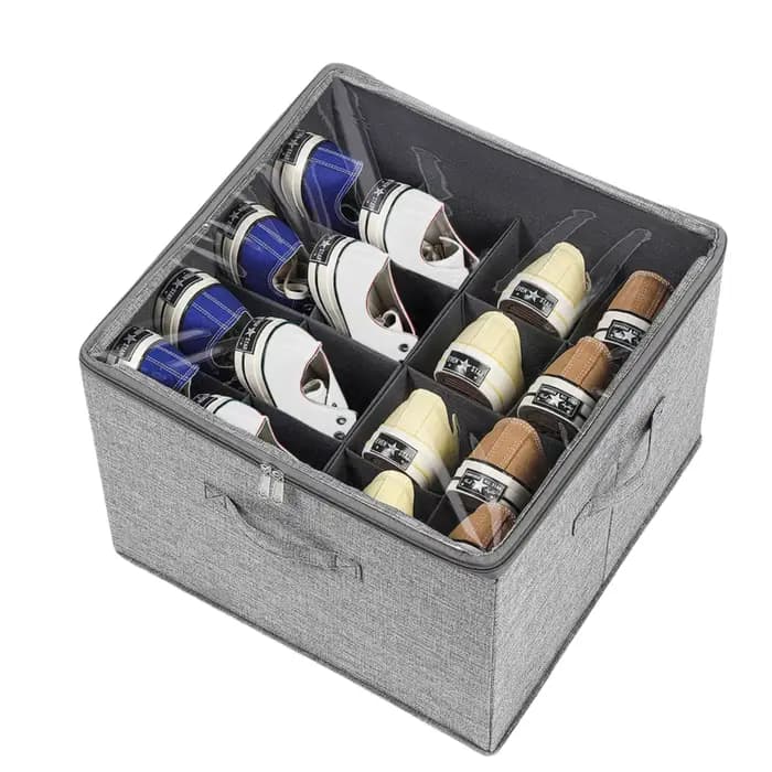 Boîte de rangement de chaussures pliable – Organisateur anti-poussière