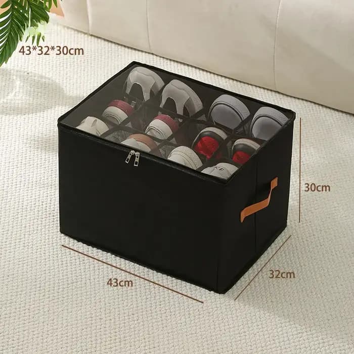 Boîte de rangement de chaussures pliable – Organisateur anti-poussière pour chaussures, armoire à ch